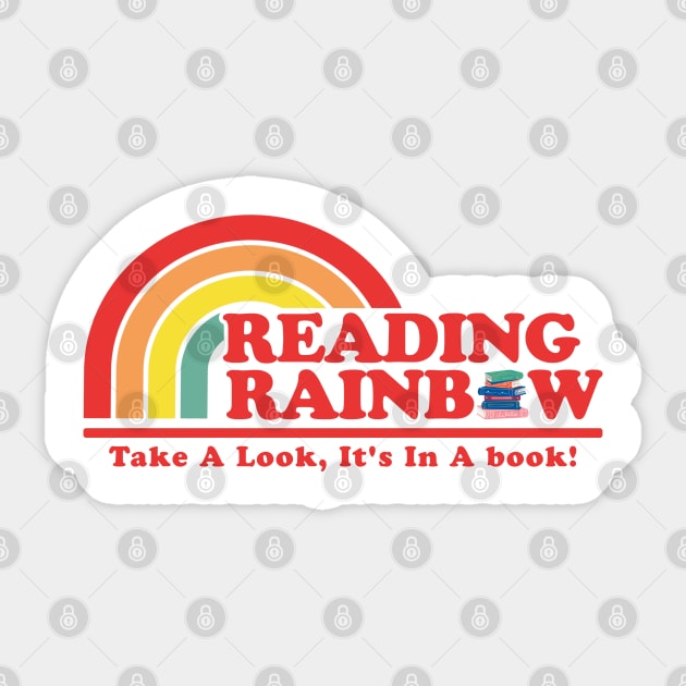 Reading Rainbow - Retro Sticker by Real Pendy